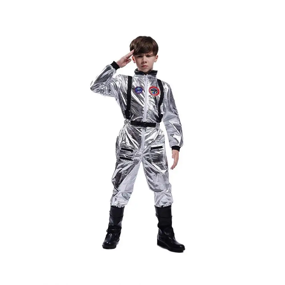 Dzień Dziecka Halloween Strój Kosmiczny Kostium Astronauty Rong Earth Pilot Łatwy w Użyciu Kostium Sceniczny