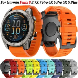 QuickFit 26mm 22mm 20mm Wristband Bracelet For Garmin Fenix 8 E Fenix 7 7X Pro 6 6X Pro 5 5X Plus/Enduro 3/Epix Pro Gen 2 Strap