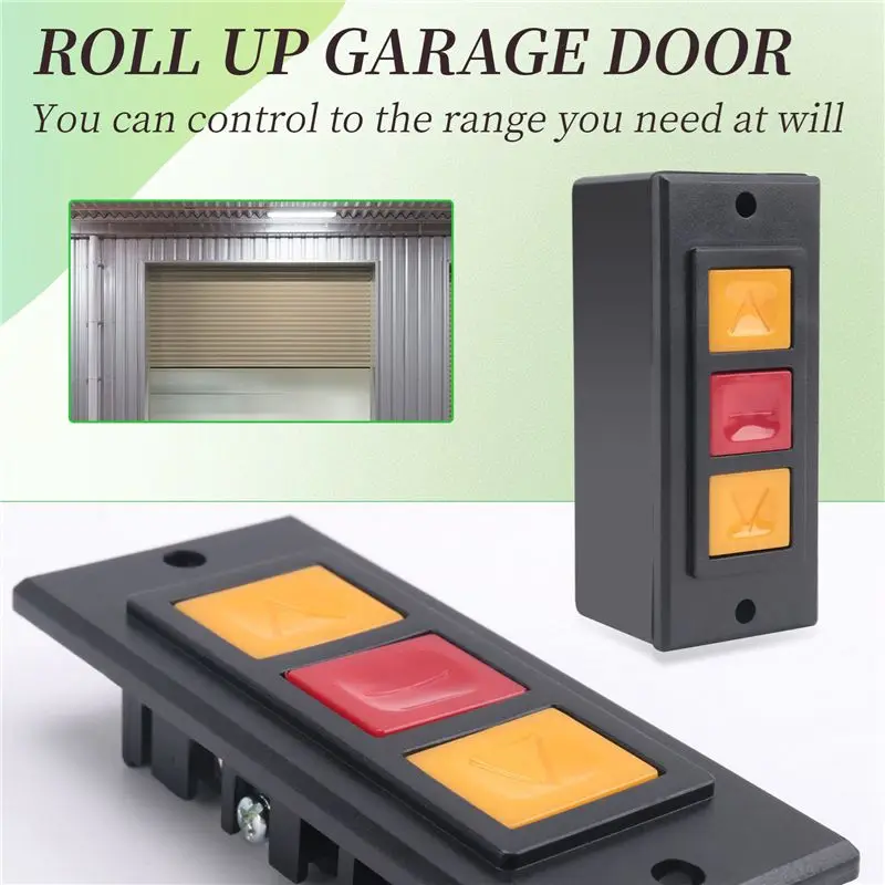 Limited Stock-FF 6X Garage Door Opener, Electric Door Roll Switch Lock Box, Surface Mounted Concealed Button Switch C
