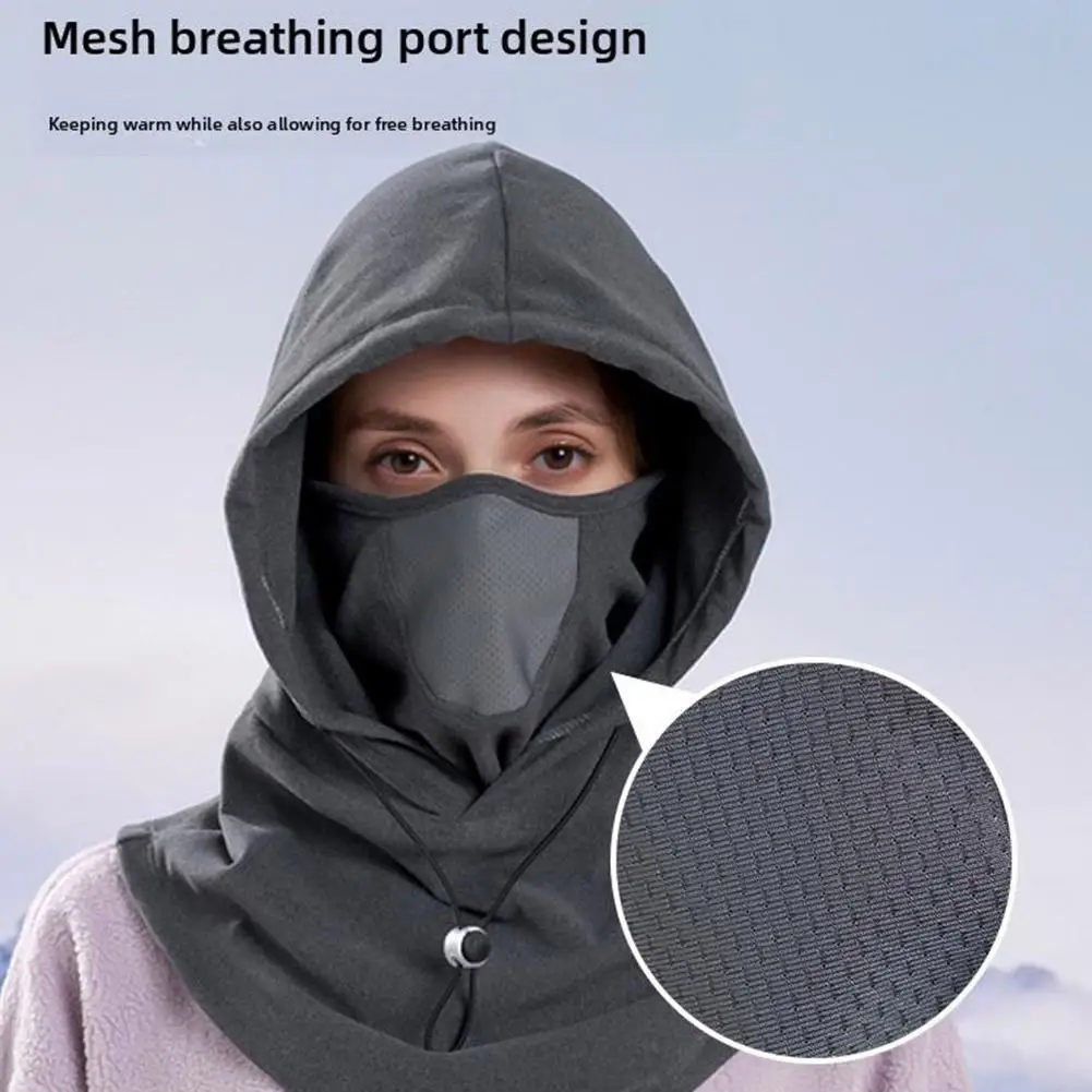 Winter Thermal Fleece Balaclava Scarf Ski Face Mask Neck Warmer Snood Hood Hat Windproof Cold Warm Riding Caps Sports Outdoor