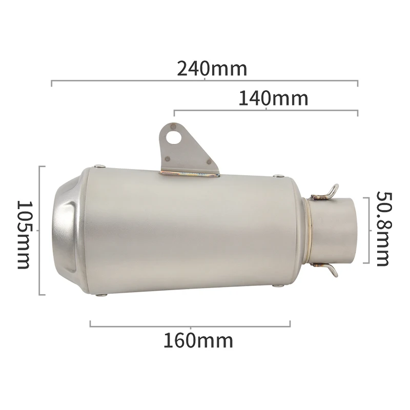 Slip On For ZONTES EURO 5 ZT155-U ZT155 U1 G1 Z2 GK 2025 2026 Motorcycle Exhaust Escape Modified Muffler With Front Link Pipe