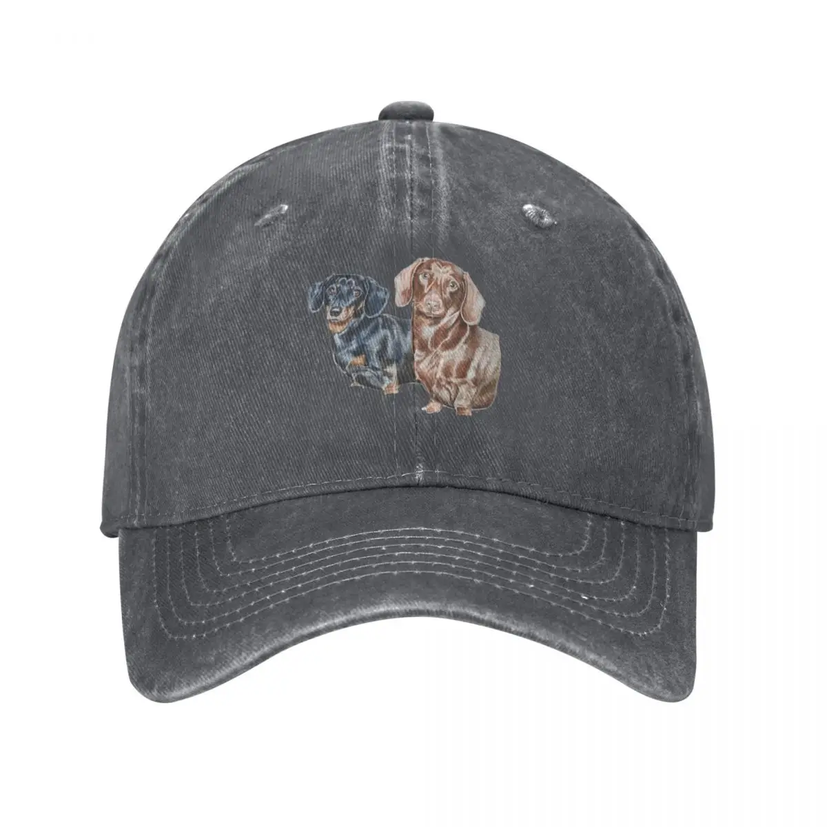 Doris and Derek the Dachshunds Baseball Cap Sun Cap birthday cute Hats Man Women's