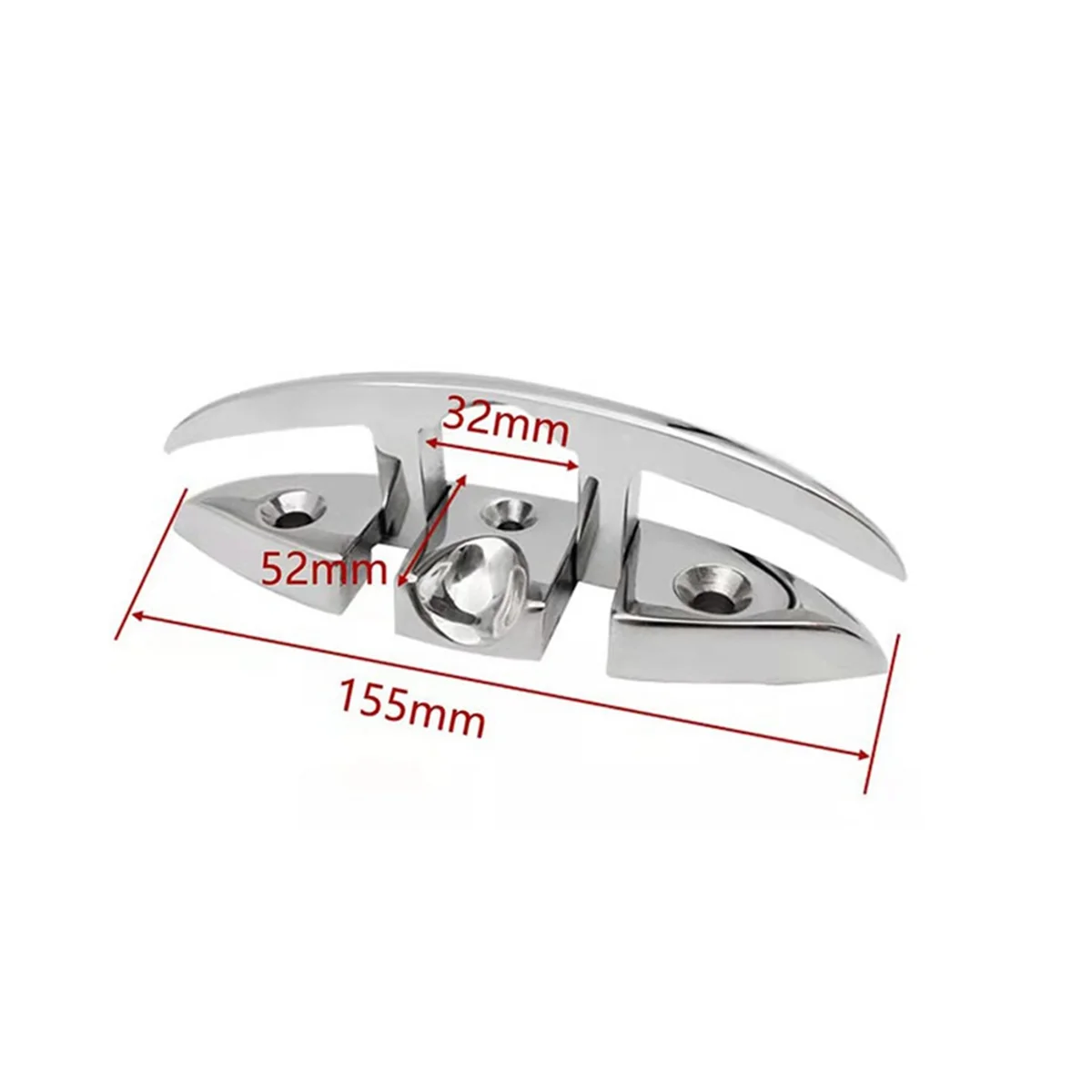 Stainless Steel Cleat Foldable Boat Cleats Folding Deck Mooring Cleat Flush Mount Cleat,4PCS,6Inch