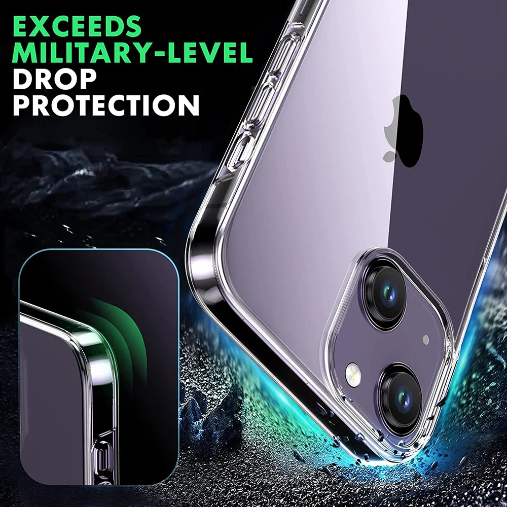 360° Full Cover Silicone Case For iPhone 15 Pro 14 13 12 Mini 11 Pro XS Max X XR SE 2022 2020 7 8 Plus Hybrid Soft PC Hard Shell