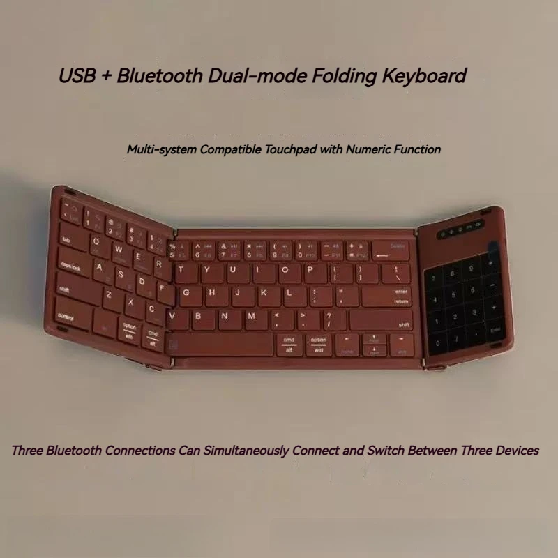 لوحة مفاتيح بلوتوث لاسلكية صغيرة قابلة للطي مع لوحة مفاتيح محمولة رفيعة للغاية لمكتب الأعمال #3