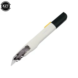 Coltello multiuso retrattile Lama da 30 gradi 9mm Taglierina per carta Taglio in pelle Incisione Cartone Coltello artigianale Coltello in metallo Cancelleria