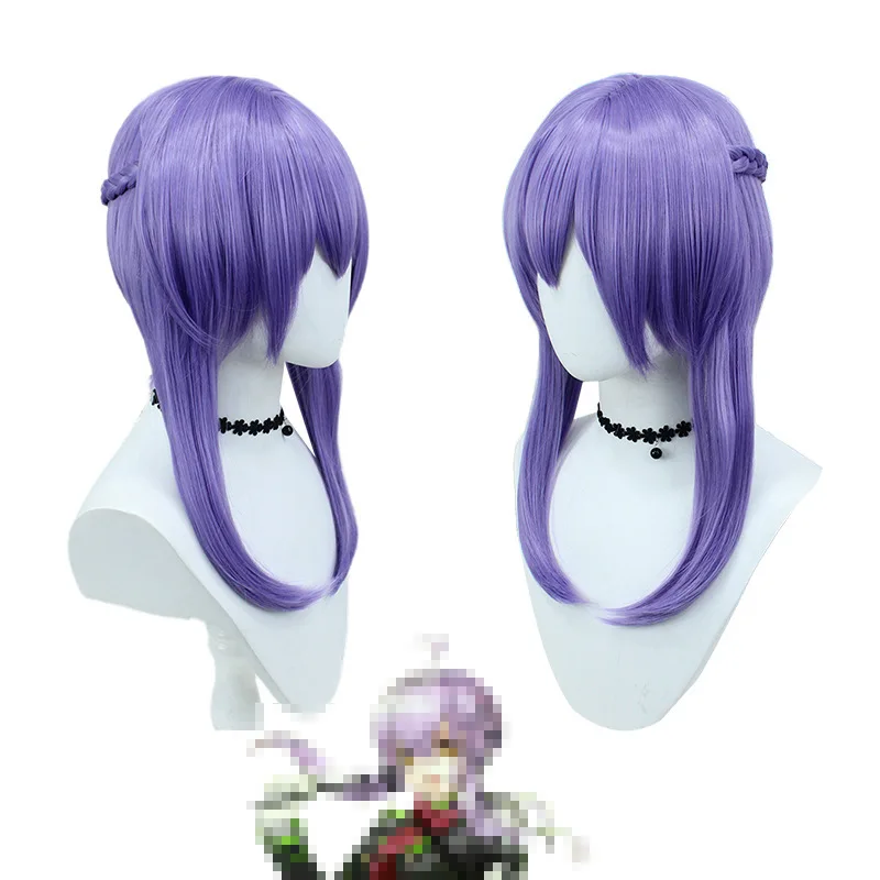 Cosplay wig in light purple with realistic braided design, wholesale