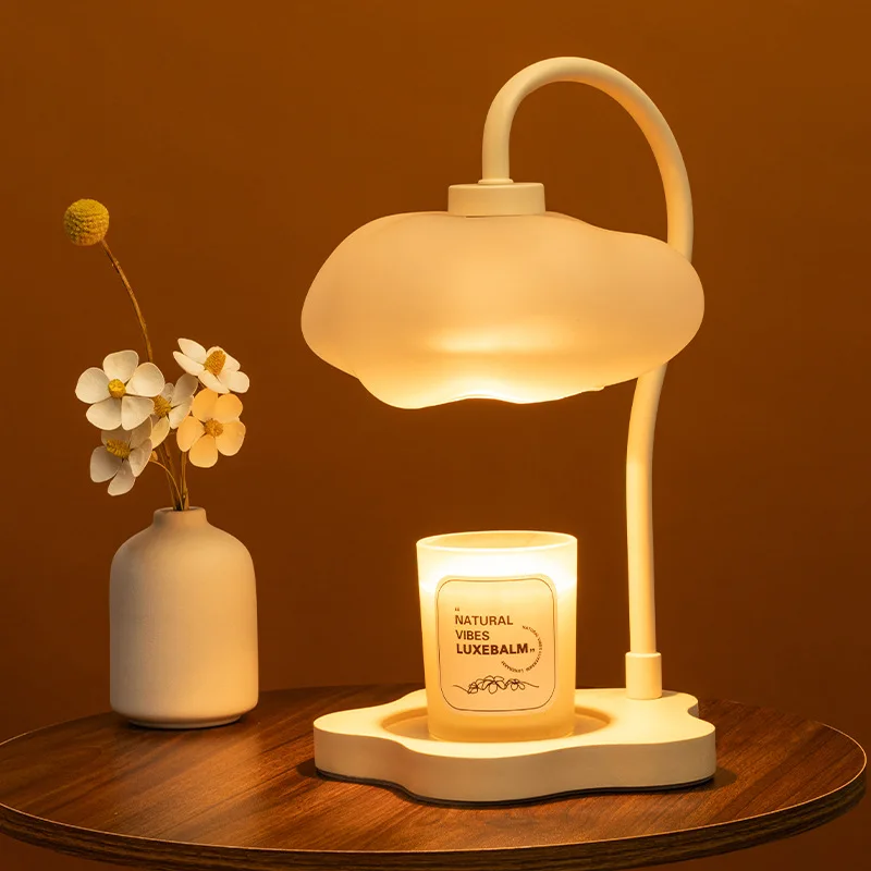 Creative Cloud Wax Melting Lamp White Candle Warmer with Timer Candle Warmer Lamp Large Candle Light Warmer Desk Lamp