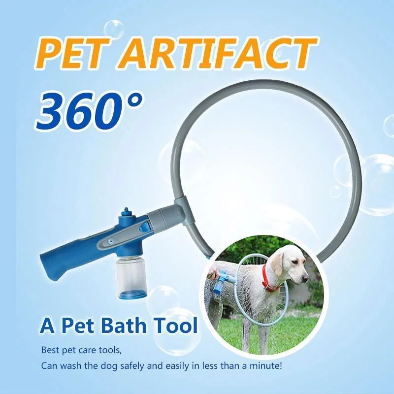 360 Degree Pet Washer Dog Cat Bathing Cleaner Shower Tool Kit Cleaning Woof Washer 360 By Bulb Head Perfect Dog Washing Station