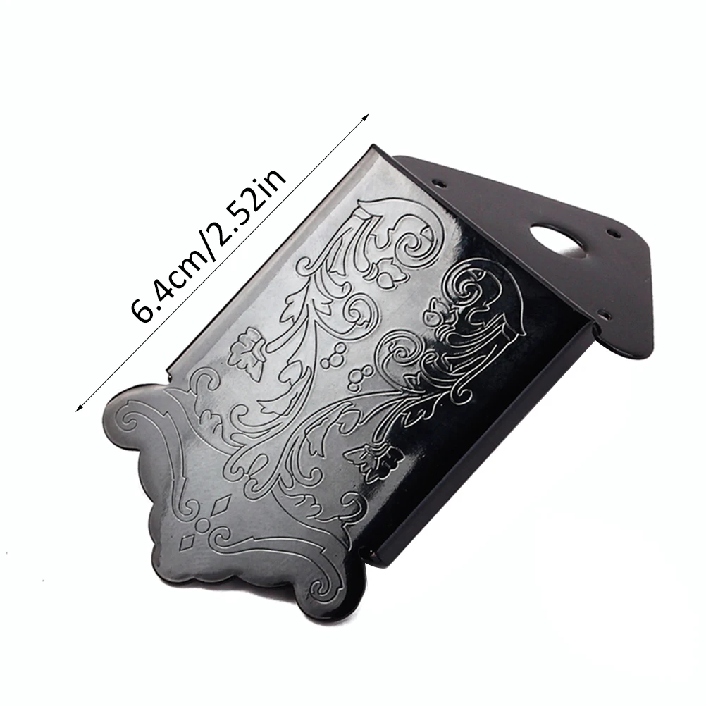

8 String M Tailpiece Chrome Black 475x425x08cm Shiny Cover Removable Guitar Part Triangle Plated Replacement