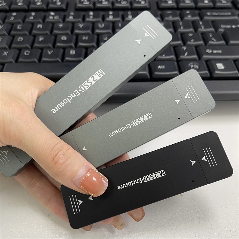 M.2 인클로저 M.2 SATA NVME 듀얼 프로토콜 하드 드라이브 케이스 USB 3.1 타입 C + 타입 A M2 박스 SSD M2 2230/2242 최대 6Gbps/10Gbps 지원