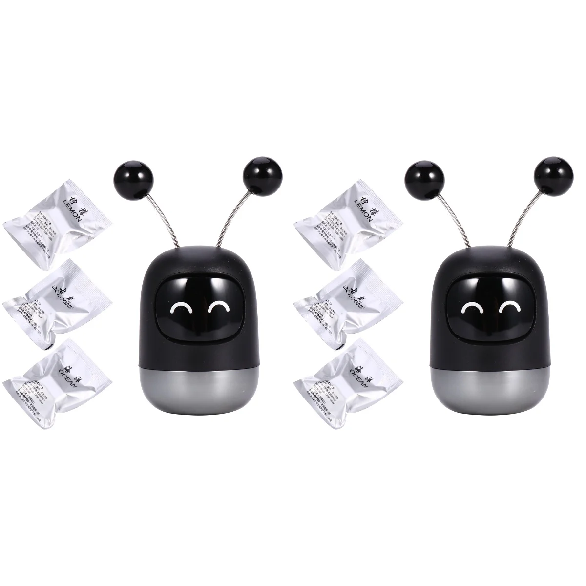 2pcs Robot Shape Creative Air Vent Decorations Aroma Clip Car Perfumes Clip