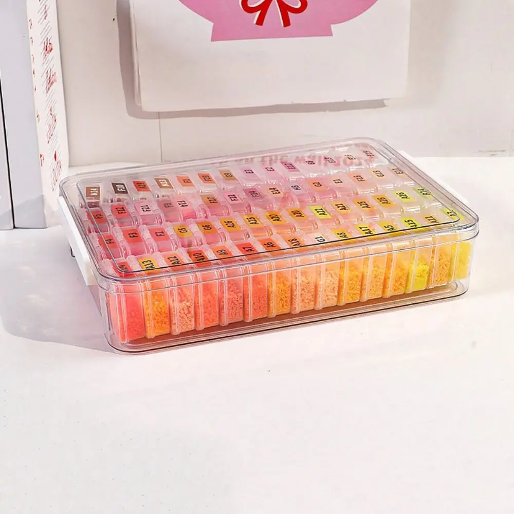 Large Capacity Fuse Beads Storage Case Transparent Organizer with Cover 221 Colors Pindou Multi-functional Space Saving