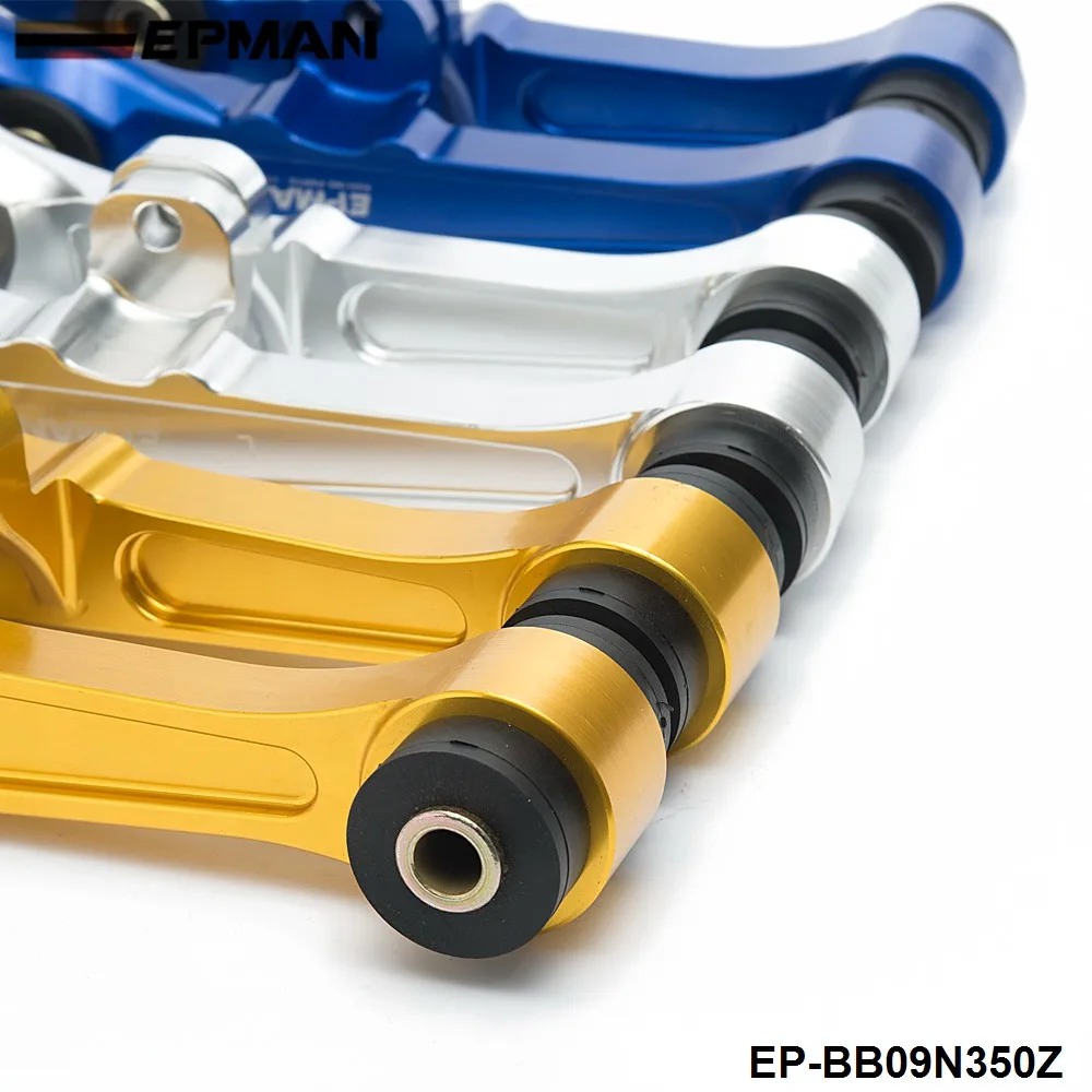 Front Lower Control Arm For Nissan 350Z 2D 3.5L CNC Billet Upgrade bushing Blue/Silver/Golden EP-BB09N350Z