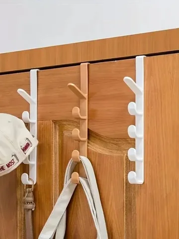 1Pcs Over the Door Coat Hook Hanger Behind Door Storage Rack for Cabinet Wardrobe Dormitory Closet Heavy Duty Organizer