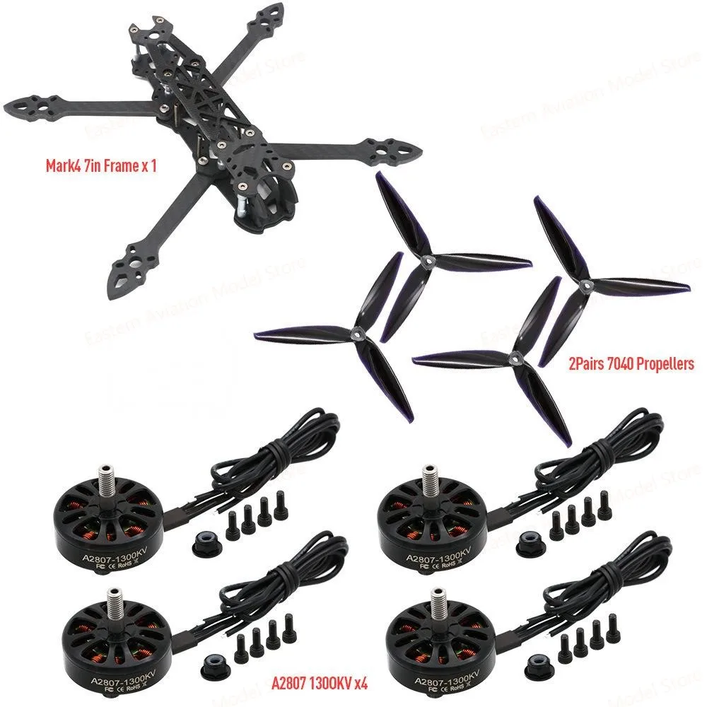 

2/4PCS A2807 X2807 Brushless Motor Set 1300KV 4S/1700KV 6S for Mark4 7inch FPV Freestyle/LR7 Drones - DIY Repair Parts