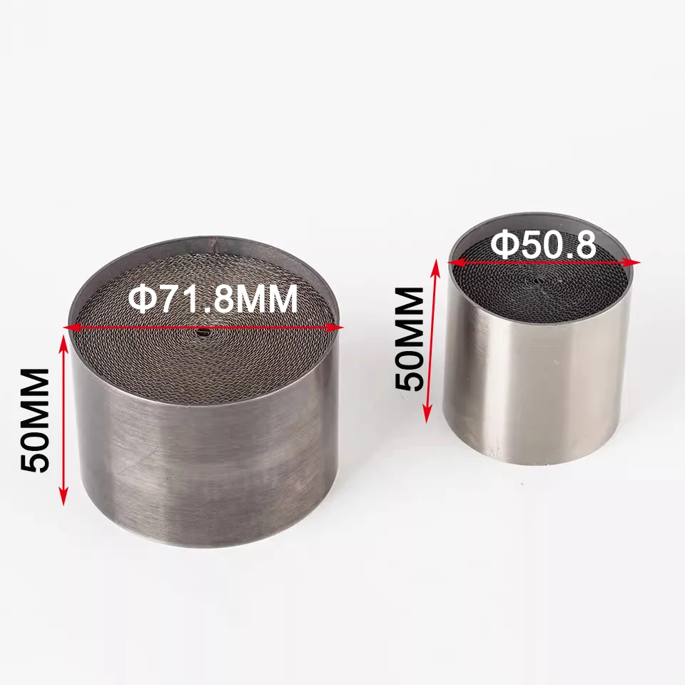 Catalizzatore per Tubo di Scarico Moto, DB Killer Rimovibile, Silenziatore Universale per Scarico 50mm 72mm 90mm