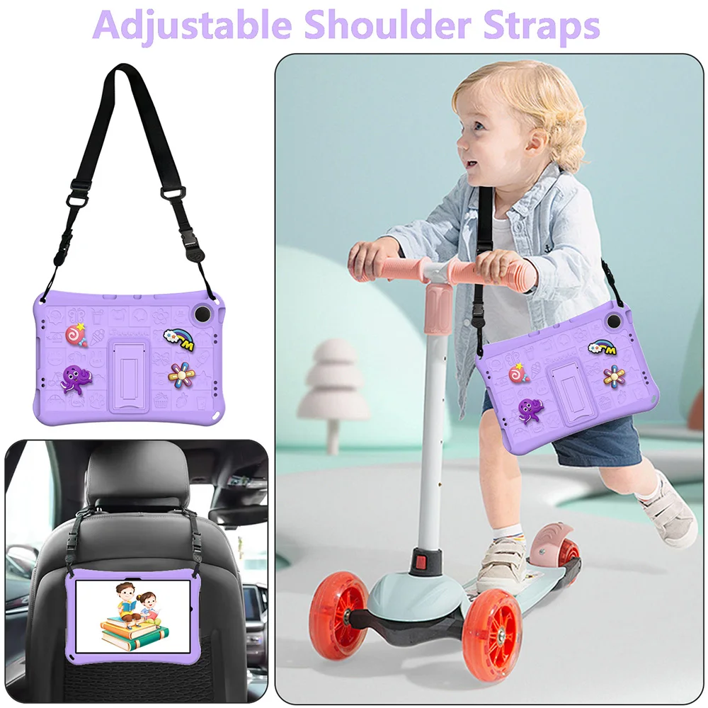 Cartoon EVA Tablet Protective Cover for Samsung Galaxy A9 A11 Plus A7 Lite A9 A11 With Adjustable Shoulder Strap Shockproof