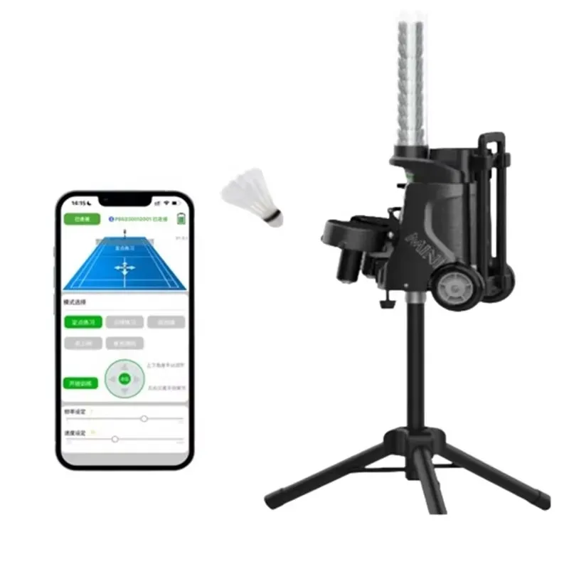 Wholesale Mini Automatic Badminton Ball Machine for Training Practice With App Control