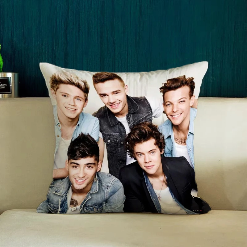 Luxury 45x45 Cushion Cover 50x50 One Directionss Fan Gifts Decorative Pillowcase 40x40 Covers for Bed Pillows Home Decoration