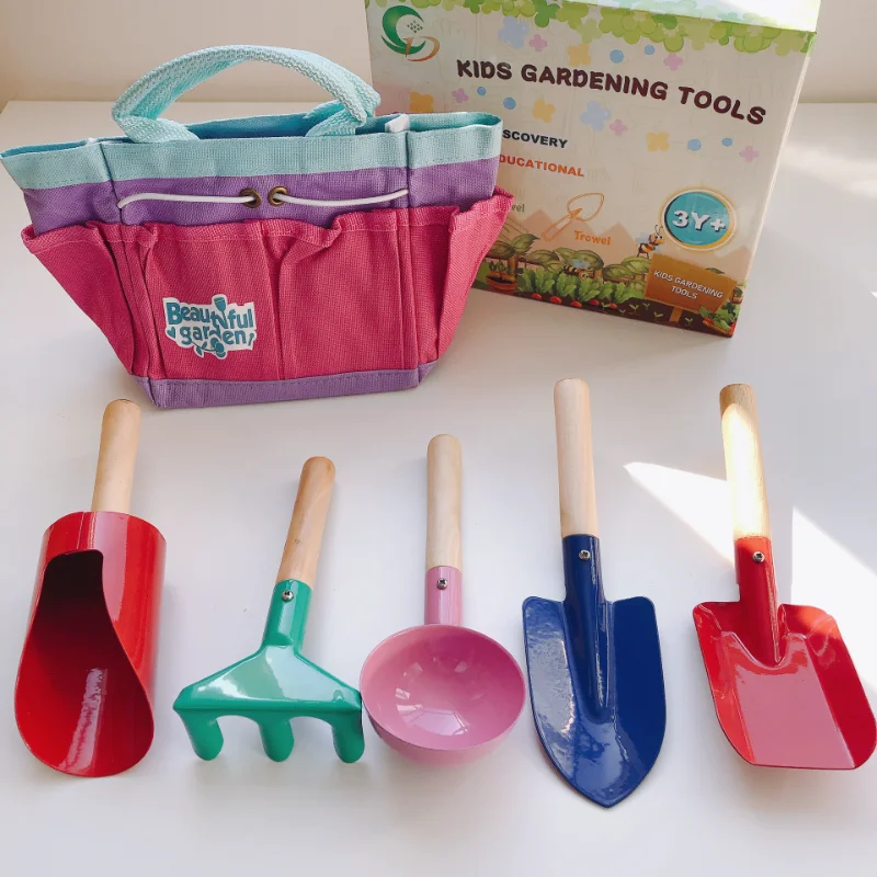 

Childrens Sand Digging Shovel Beach Toy Cassia Seed Playing Sand Outdoor Tools Carrying Bag Set Water Gun