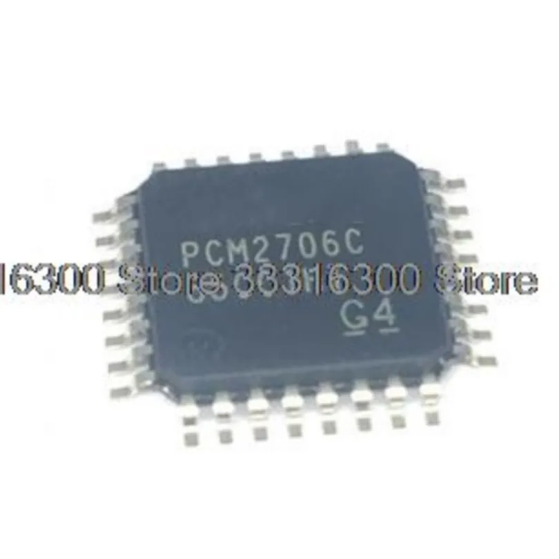 5PCS New PCM2706CPJTR  PCM2706CPJT  Silk screen  PCM2706C  QFP32 Audio digital to analog converter chip IC