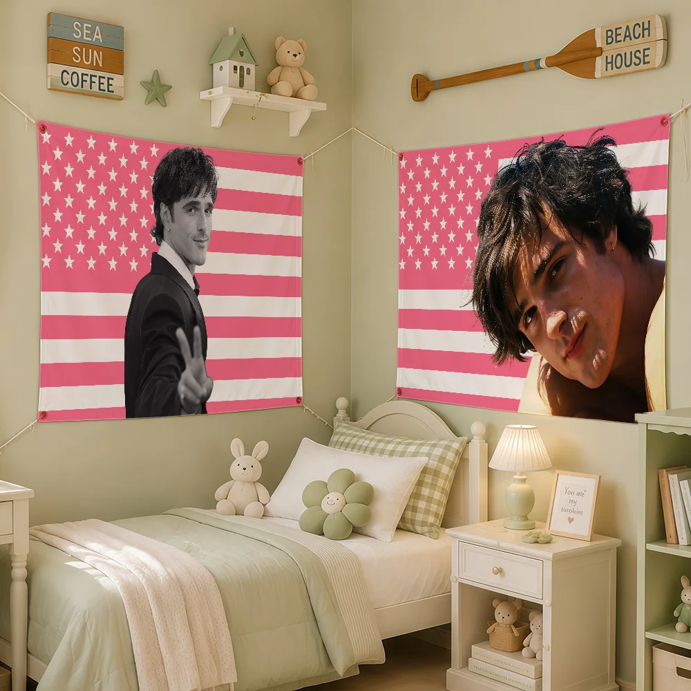 Actor J-Jacob E-Elordi Flag Digital Printed Flag Tapestry Creative Pattern Living Room Wall Art Party Outdoor Decor