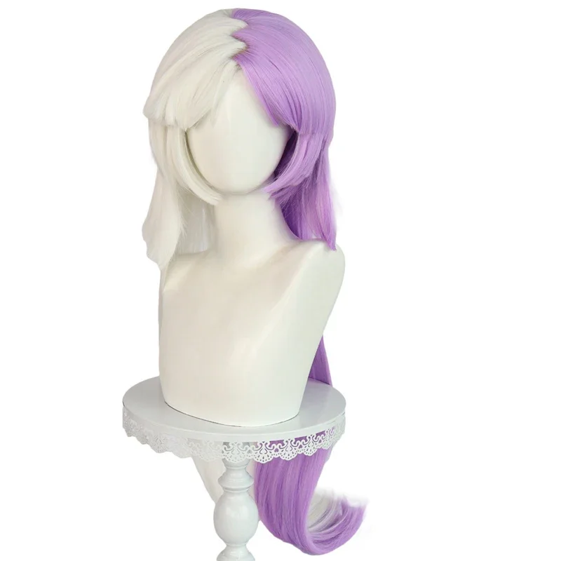 

Anime Dogs Cosplay Sigma Wig White Purple Mixed Wig Heat Resistant Synthetic Wigs for Halloween Costume Party Role Play