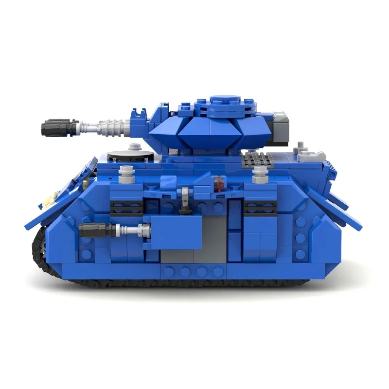 Réservoir de guerrier résolu bleu, modèle 685 pièces, série Space Warfare, Kit de construction MOC avec tourelle articulée pour enfants, cadeau de bricolage