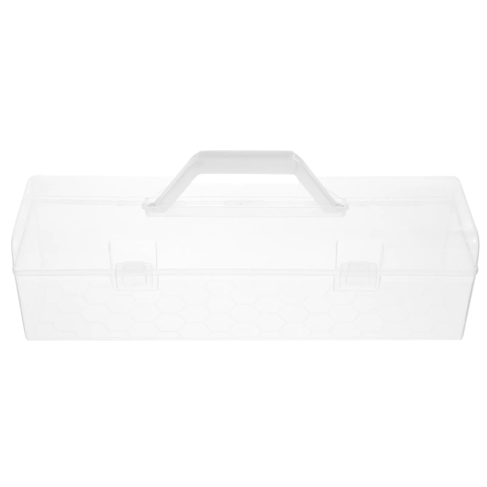

Portable Handheld Storage Box Painting Brush Case Buckle Design Clear Tool Organizer DIY Art Pen Holder Small Size Lightweight