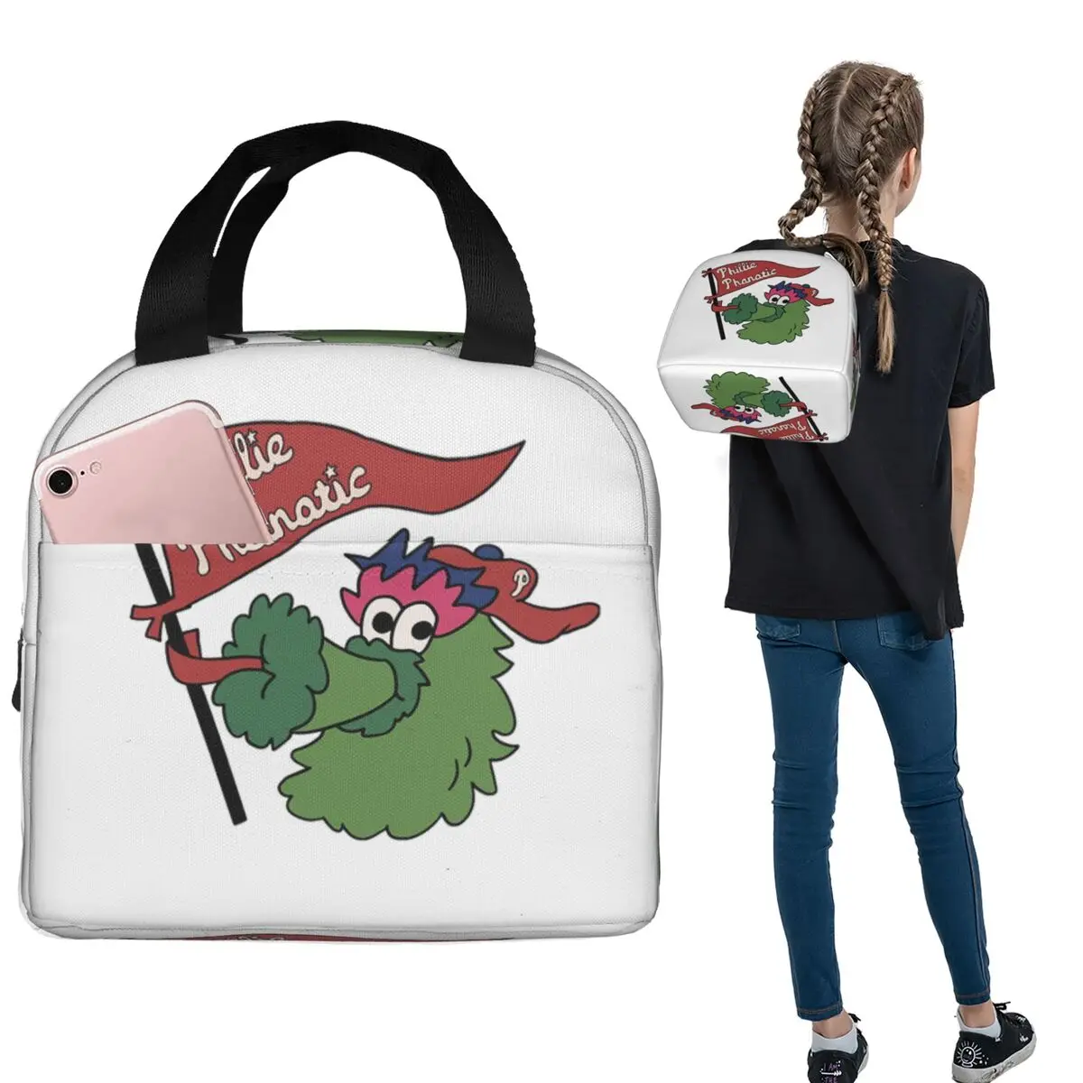 

Термосумка для обедов Phillie Phanatic для женщин и детей, портативная термосумка для еды, термосумка-тоут