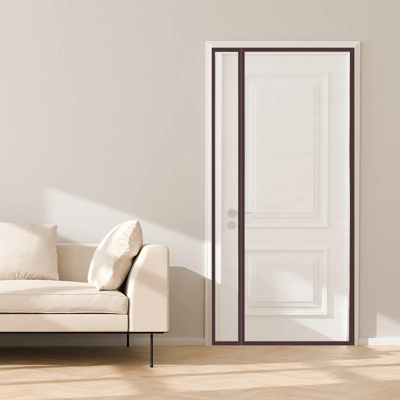 

Side-opening transparent heat-insulating door curtains provide warmth in winter and coolness in summer for air-conditioned rooms