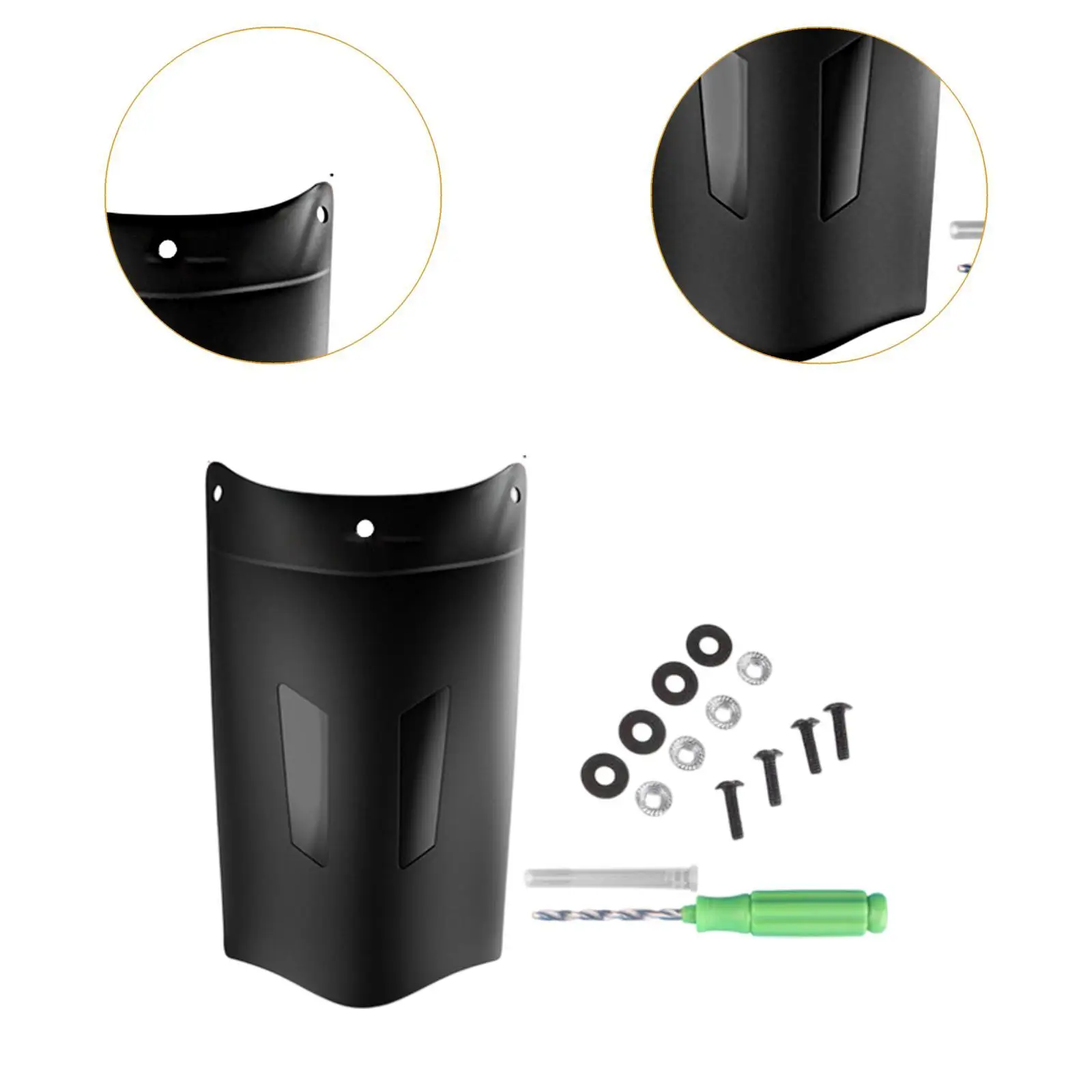 Motorcycle PP Rear Mudguard Kit Motorbike Fender Extender Spare Parts Simple Assembly Generic Accessories Mud Flap