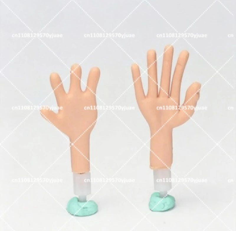 Stop Motion Animation Doll Silicone Hands Freely Movable Mini Moldable Left and Right Hands Pair