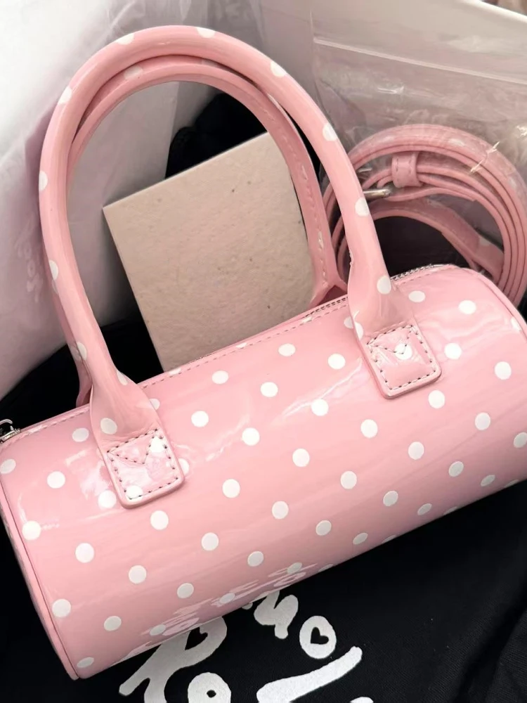 

Adorable Polka Dot Durable Soft Leather Crossbody Bag for Commuting Summer 2025 Casual Sle Faionable Youth Handbag