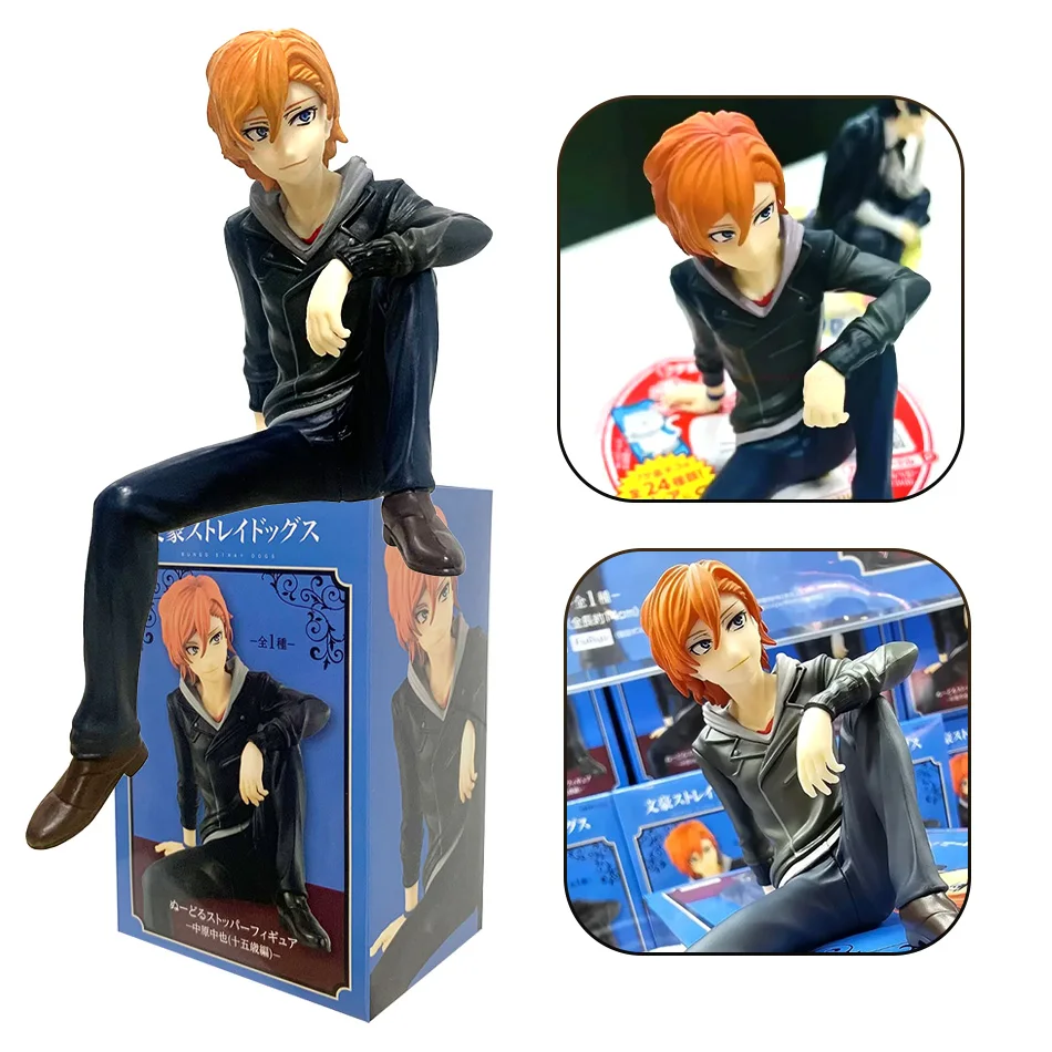 Anime Bungo Zwerfhonden Nakahara Chuya Figuur Dazai Osamu Actiefiguren Noedels Druk Model PVC Collectible Speelgoed Verjaardagscadeautjes