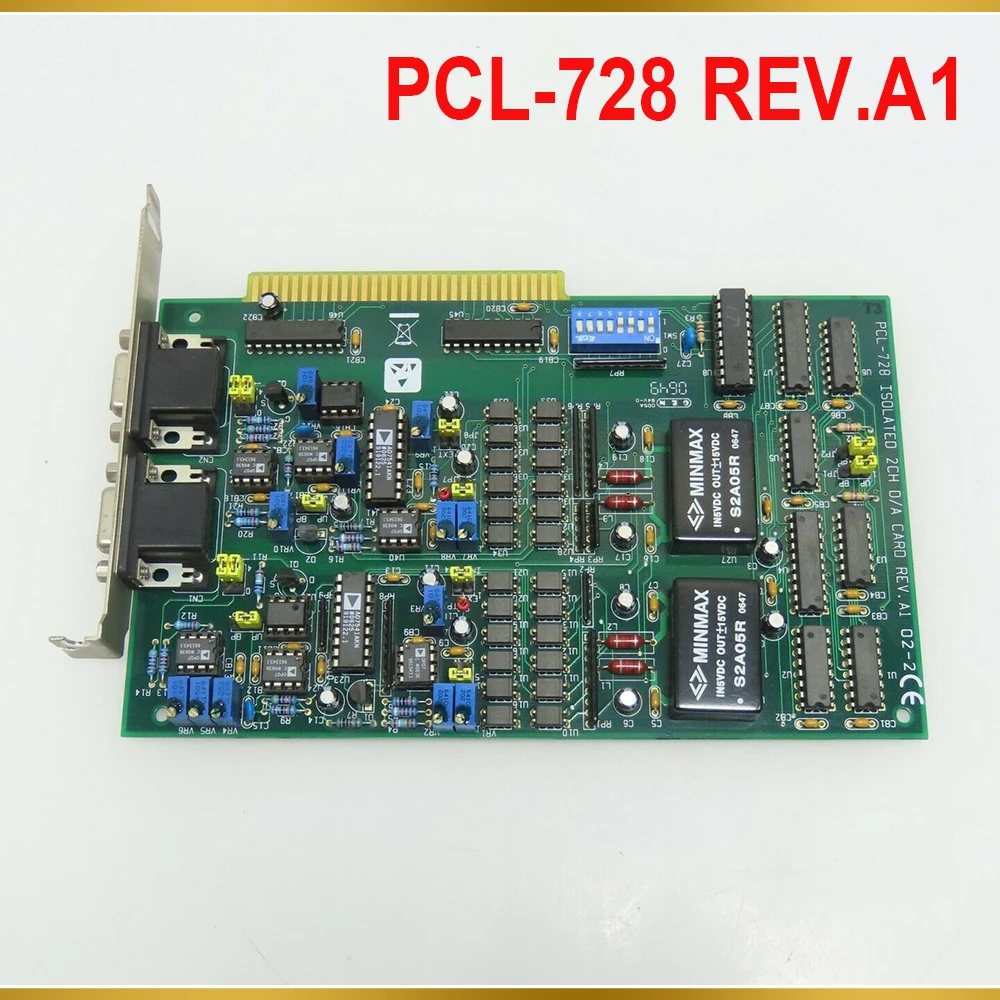 

Для Advantech PCL-728 REV.A1 12-битная 2-канальная изолированная карта с аналоговым выходом ISA Карта захвата данных