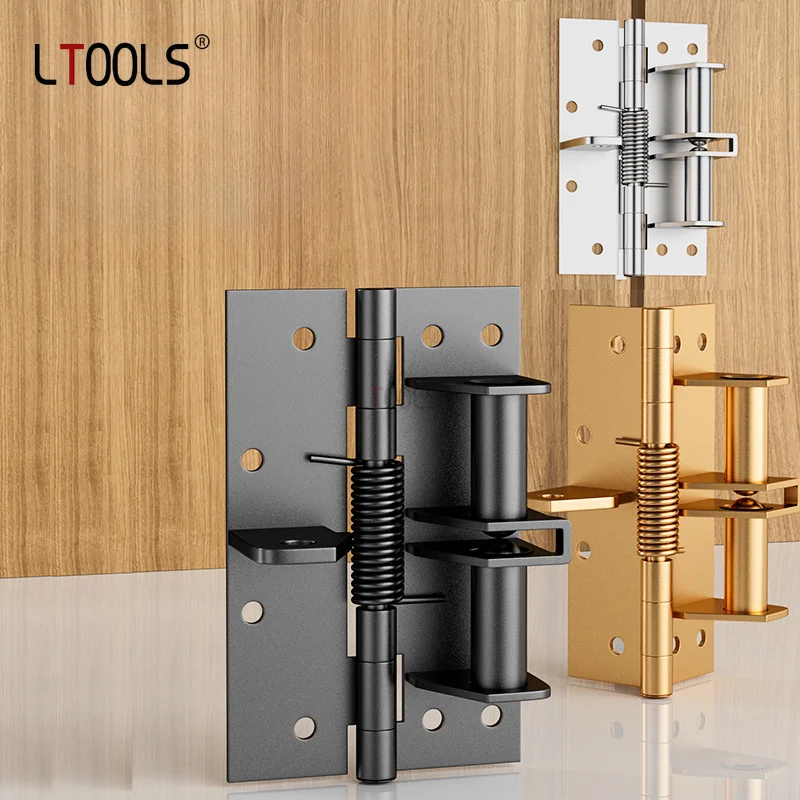 Multi Functional 90 Degree Positioning Self-locking Silent Hinge 4-inch Buffer Rebound Automatic Door Closing Flip Spring Hinge