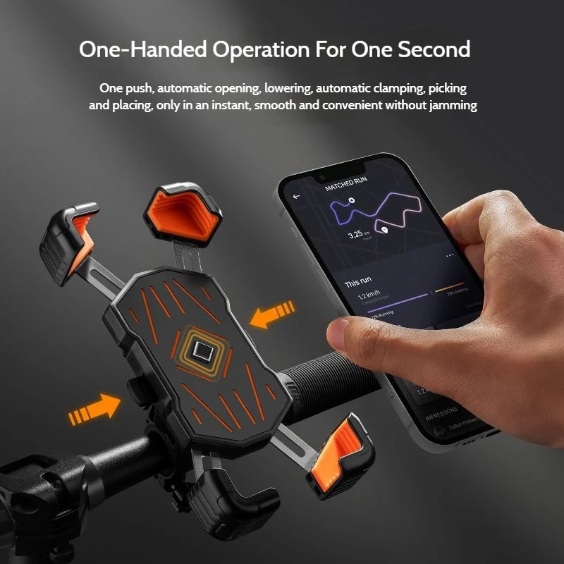 Riding Navigation Bracket Electric Motorcycle Navigation Bracket Rider Artifact Stainless Steel Bracket One-Handed Access.