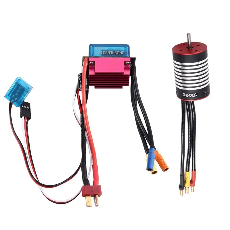 ABUM-For 1/8 1/10 1/12 1/14 RC Car Brushless Motor 2430 For Drift Racing Off-Road Monster Truck With 30A ESC 4500KV