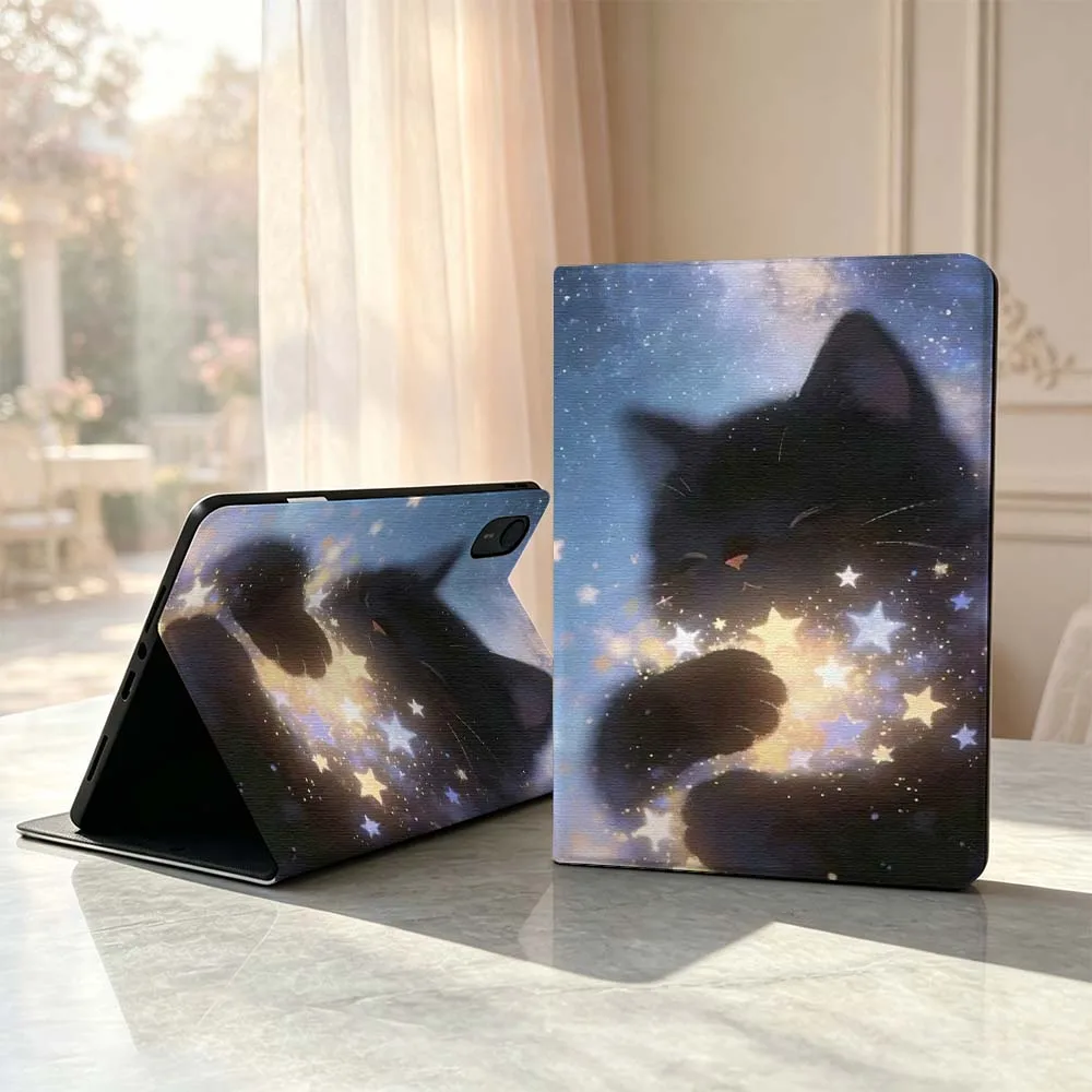 

Cartoon Black Cat Starlight For Lenovo Xiaoxin Pad Pro Tab P12 P11 11 11.2 11.5 10.6 inch K10 M10 Plus Tablet Case Soft