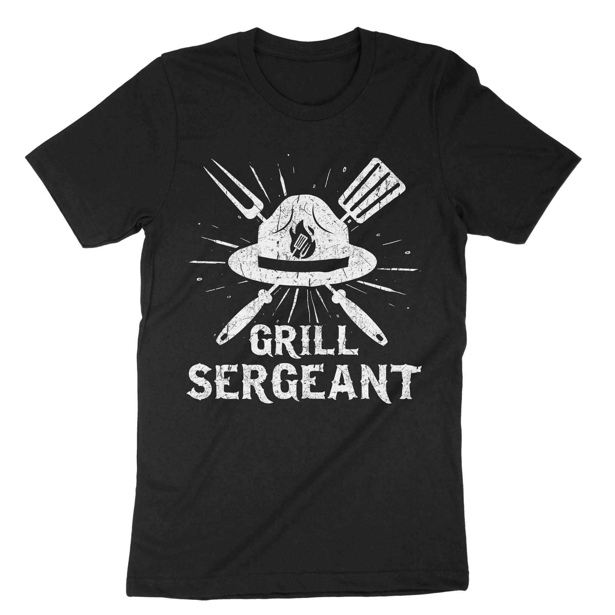 Grill Sergeant Grilling T Shirt Griller Meat Smoker Barbeque BBQ Master