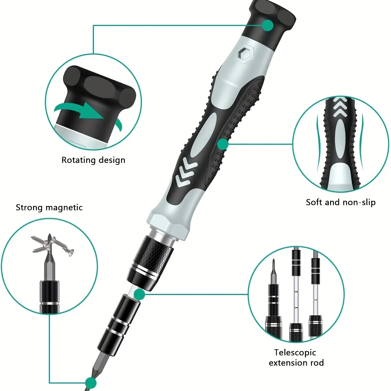 Precision Screwdriver Set 132 in 1 Multifunction Toolbox Magnetic Phillips Torx Hex Bit Professional Grade Repairs for PC iPhone