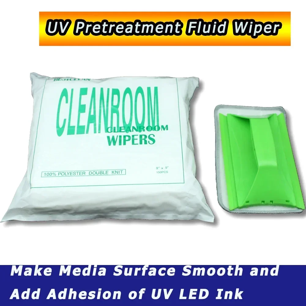 

Cleanroom Wipers Ink UV Led Pre Treatment Fluid Coating Wiper Holder for Leather Glass Wood Metal Crystal Ceramic PVC UV Print