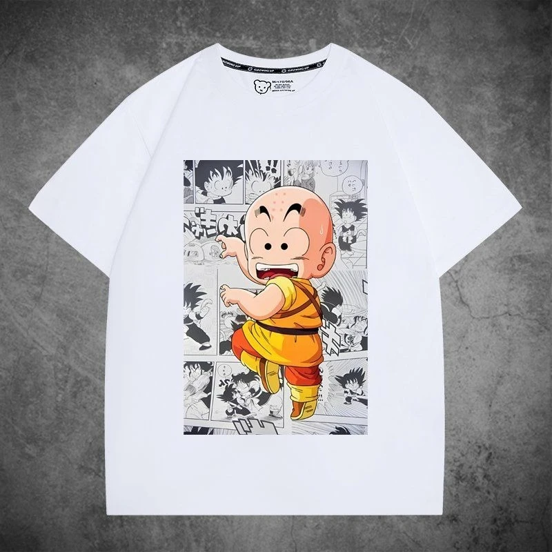 2026 Summer Super Dragon Ball Extra Large T-Shirt with Super Gooru Comic Pattern Print - Casual T-Shirt Suitable for Children