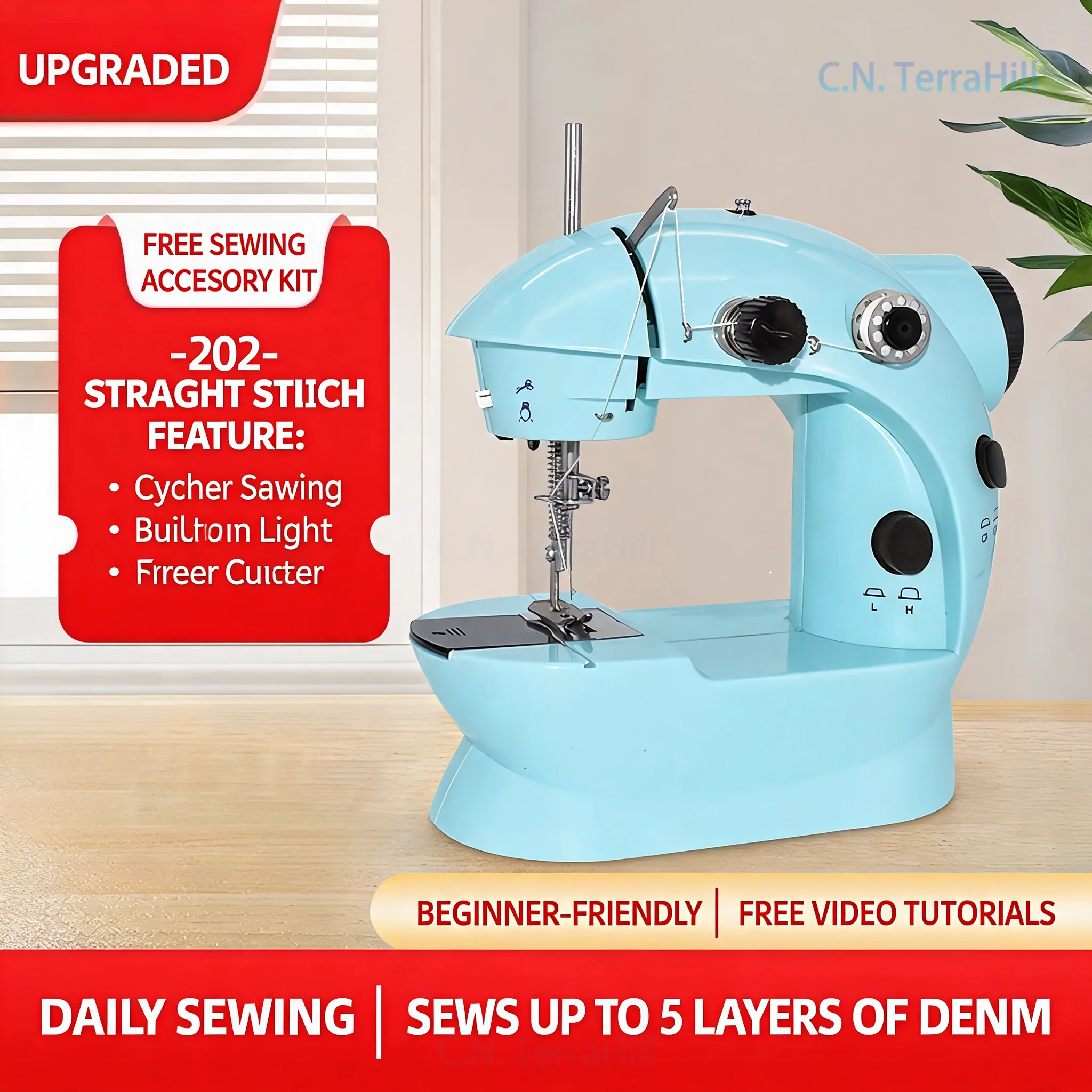 Mini Electric Sewing Machine, Portable Household Automatic Multi-Function Manual Sewing Machine for Home Use
