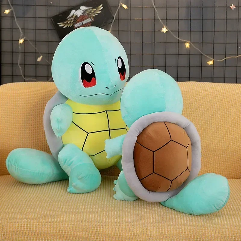 

Pokemon 60cm Big Size Squirtle Plush Doll Kawaii Stuffed Toy Cute Tortoise Pillow Interior Decoration Children Christmas Gift