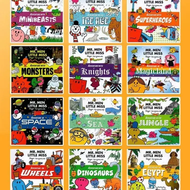 12 Books Box Set Mr. Men & Little Miss Adventures Collection By Roger Hargreaves Kids Children Reading