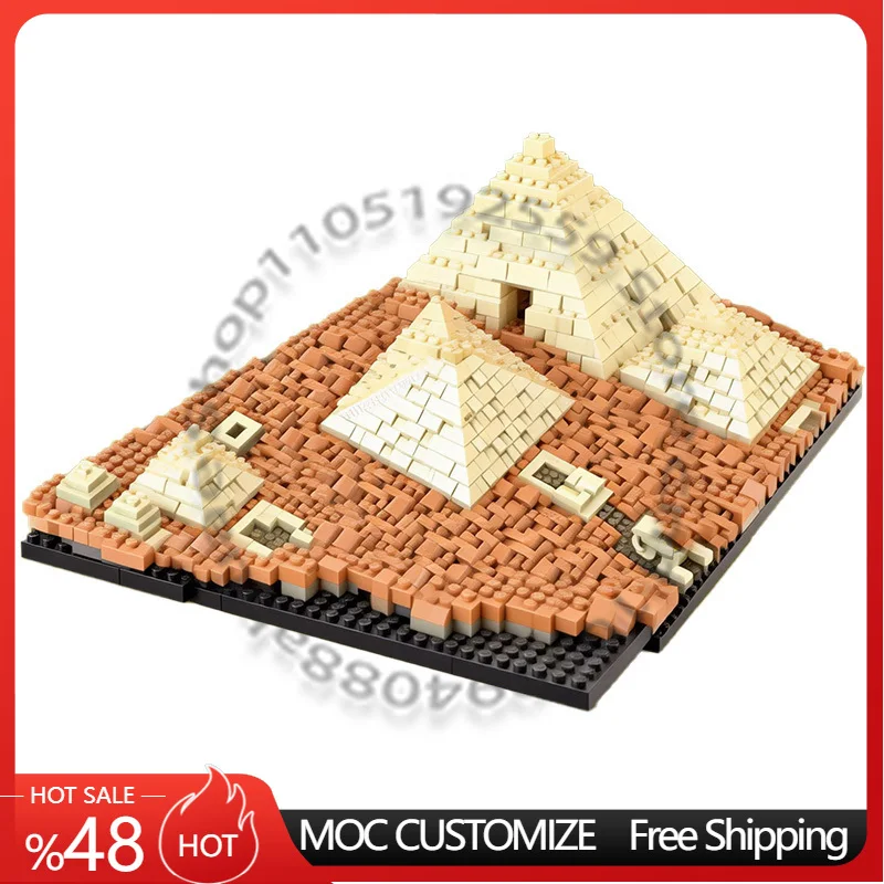 

2279 PCS Construction The Giza Pyramids MOC Customize Modular Building Block Simple Popular Educational DIY Toy Birthday Gift