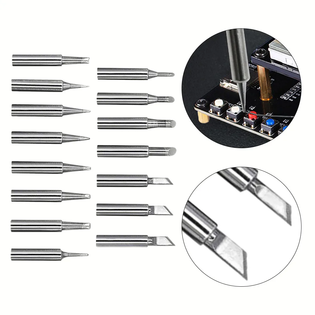 15PCS Lead-Free Soldering IronTip Soldering Iron Head For Welding 1C/2C/3C/4C/5C/SK/1.5K/K/3.5D/3.2D/2.4D/1.6D/1.2D/0.8D/I
